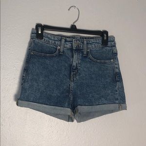 Acid Wash Mom Shorts